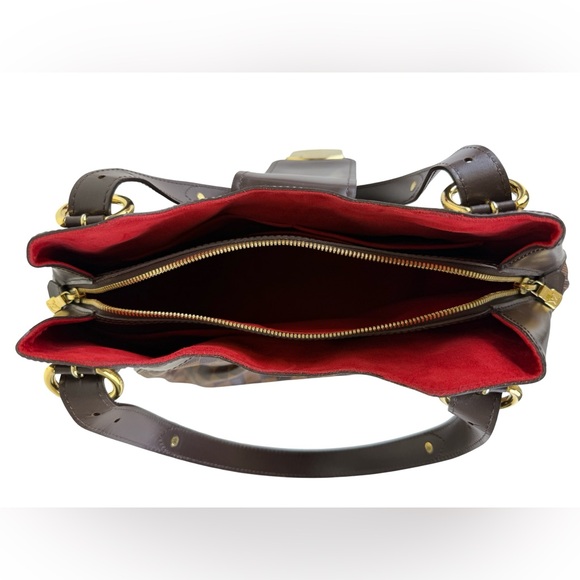 LOUIS VUITTON DAMIER EBENE SISTINA GM SHOULDER HANDBAG - Picture 8 of 10